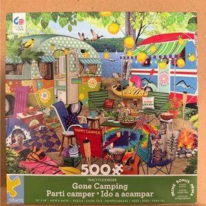 Gone Camping 500 Piece Puzzle - Multicolor. Cross Posted.